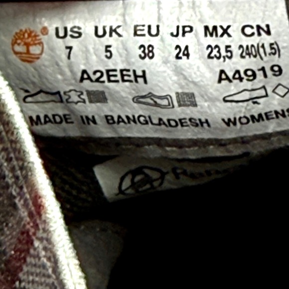 Timberland Courmayeur Valley Chelsea Boots Grey Suede Plaid A2EEH Grunge Women 7 - Picture 13 of 13